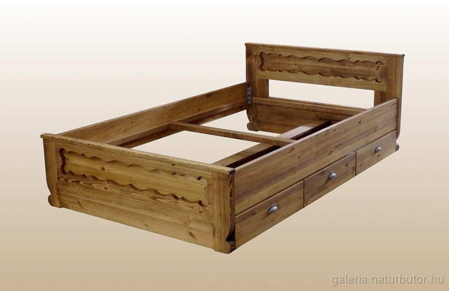 bieder_agyk_egyedi_2szem_gurulos-fiokos-agyntok_gysz1613795.JPG - BIEDER �gykeret, egyedi - 2szem�lyes, fi�kos gurul�s �gynem�tart�val, olajozott fel�lettel (gysz1613795)
